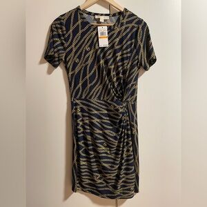 NWT- Michael Kors- Navy & Gold Dress